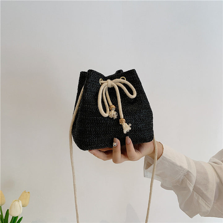 Bohemian-inspirierte gewebte Mini-Zugbandtasche Karnz