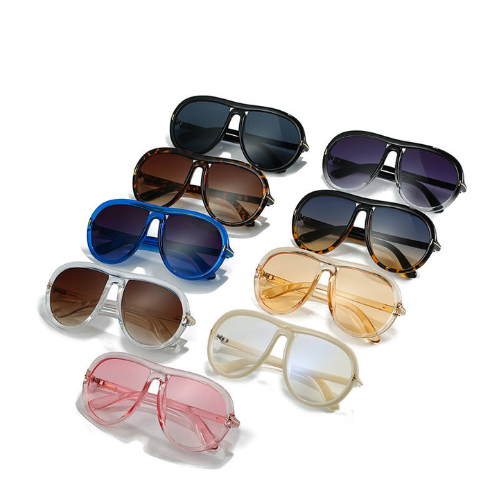 Oversized Modische Transparente Rosa Sonnenbrille Karnz