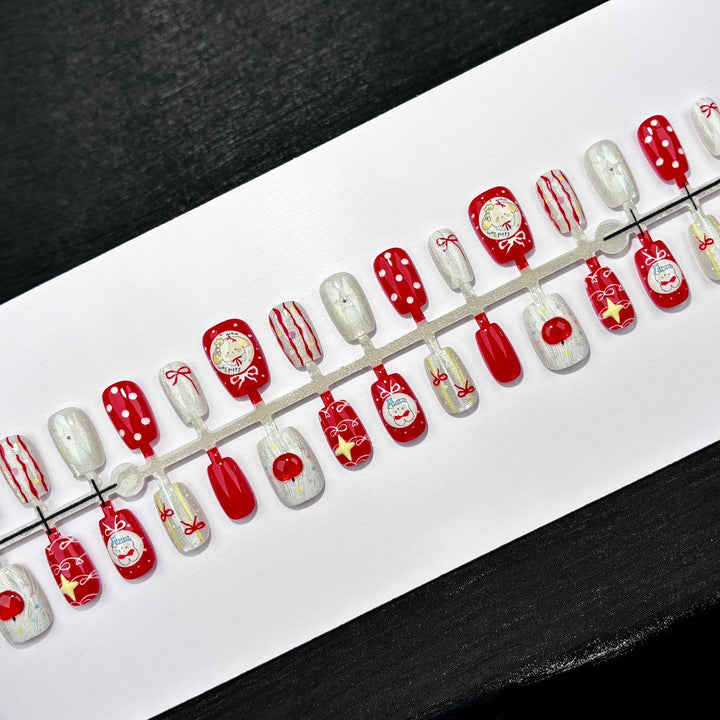 Urlaubs-themed dekorative Press-On Nagelkunst Set