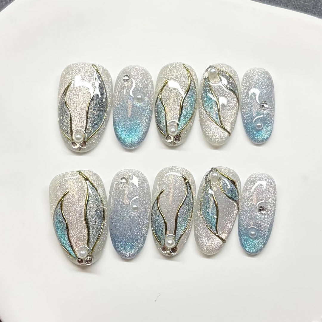 Premium Glitzer Ombre Drucknägel