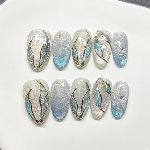 Premium Glitzer Ombre Drucknägel