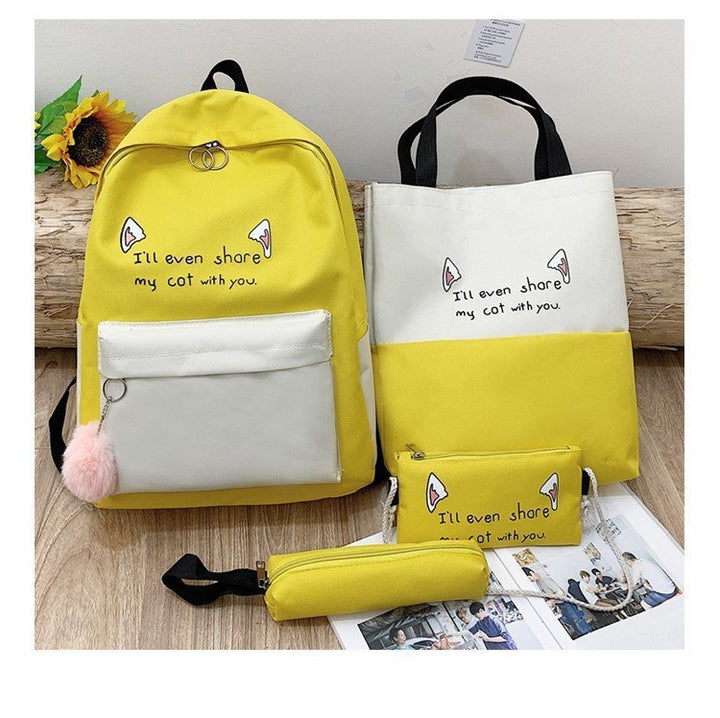 Fun-Themen Katzenprint Rucksack Set Karnz
