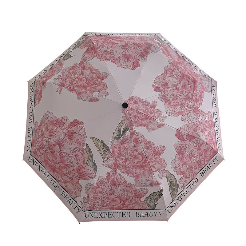 Damen kompakter Regenschirm mit floralem Design Karnz