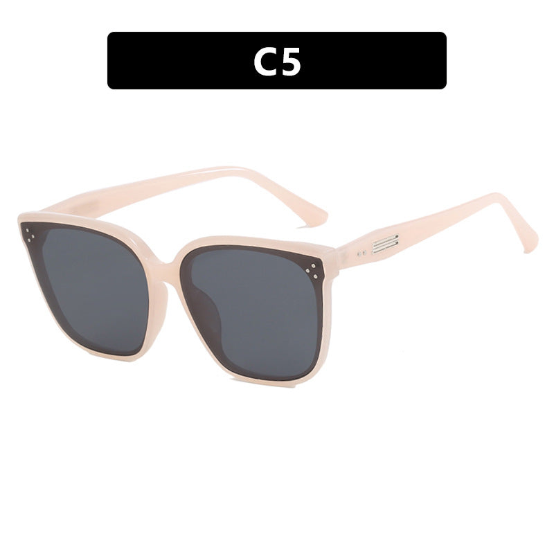 Damen moderne oversized Sonnenbrille mit elegantem, breitem Rahmen Karnz