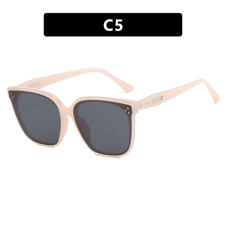 Damen moderne oversized Sonnenbrille mit elegantem, breitem Rahmen Karnz