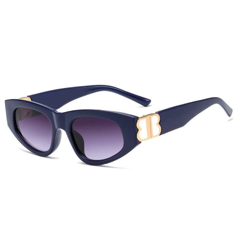 Damen Cat-Eye Sonnenbrille mit elegantem Kunststoffen und luxuriösen Metalldetails Karnz