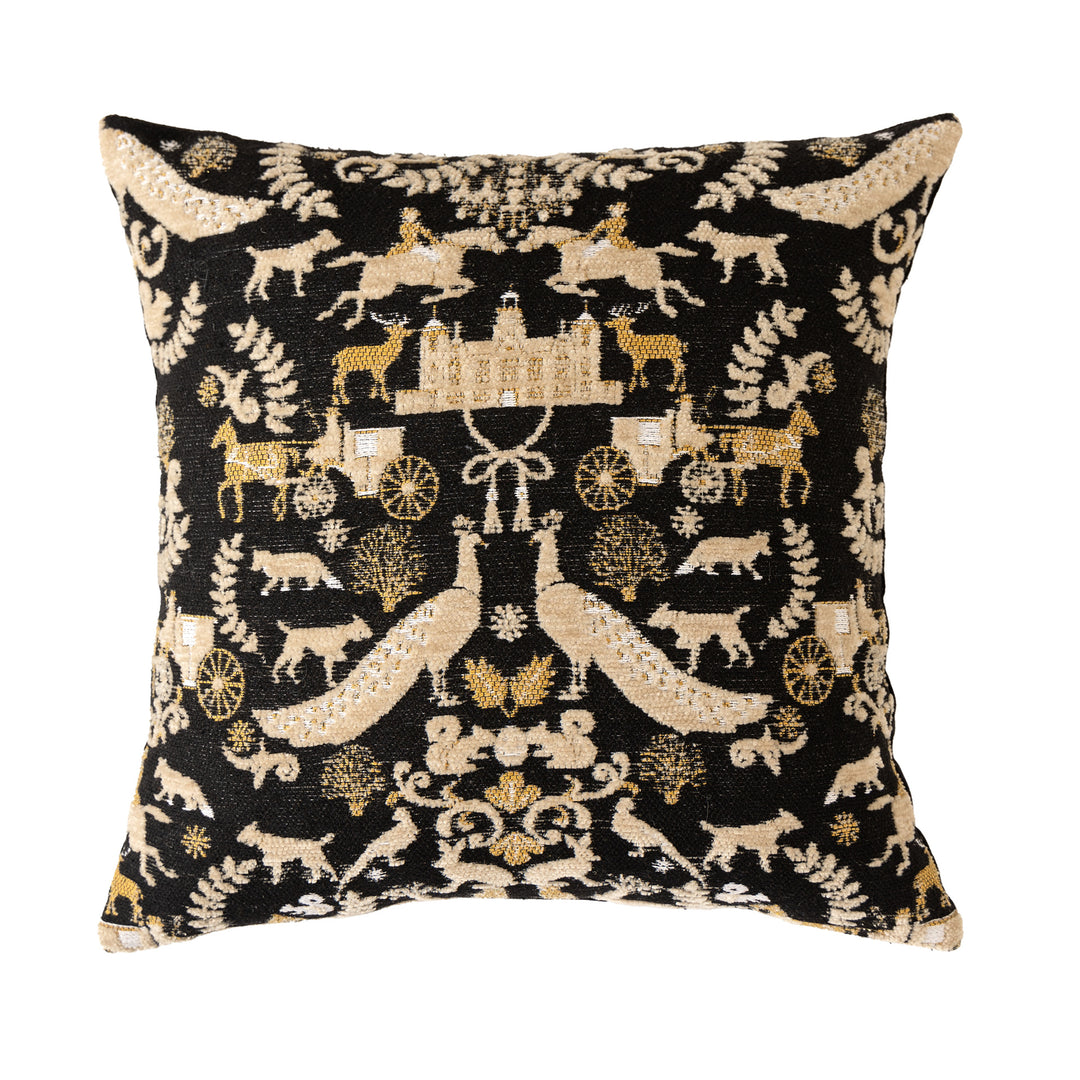 Dekorativer Kissenbezug aus Jacquard mit floralem Muster