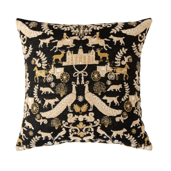 Dekorativer Kissenbezug aus Jacquard mit floralem Muster