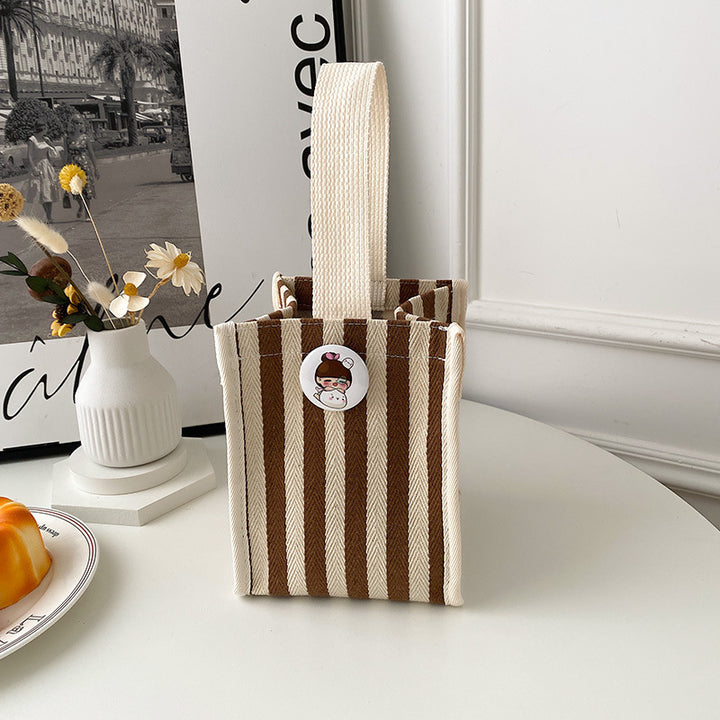 Gestreifter Canvas-Shopper
