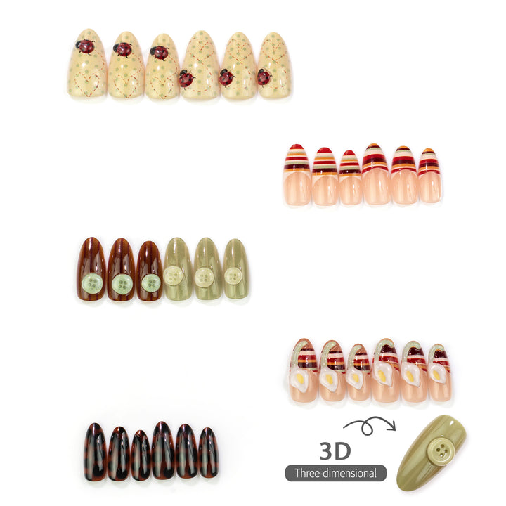 Künstlerisches manuelles Press-On-Nagelkunst-Set 1790738458