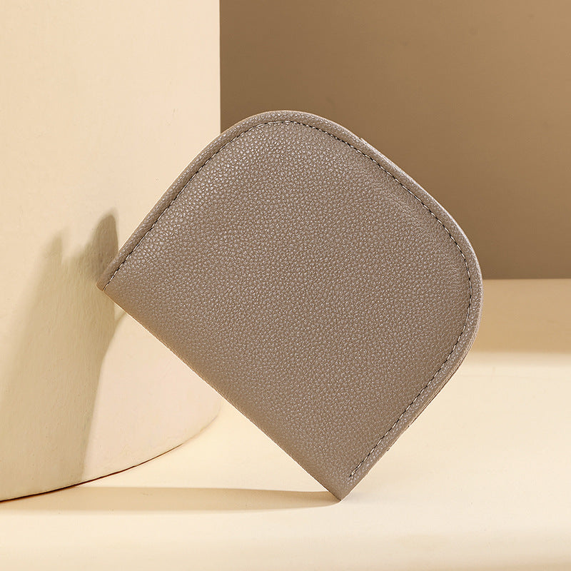 Texturiertes Leder-Zip-Portemonnaie