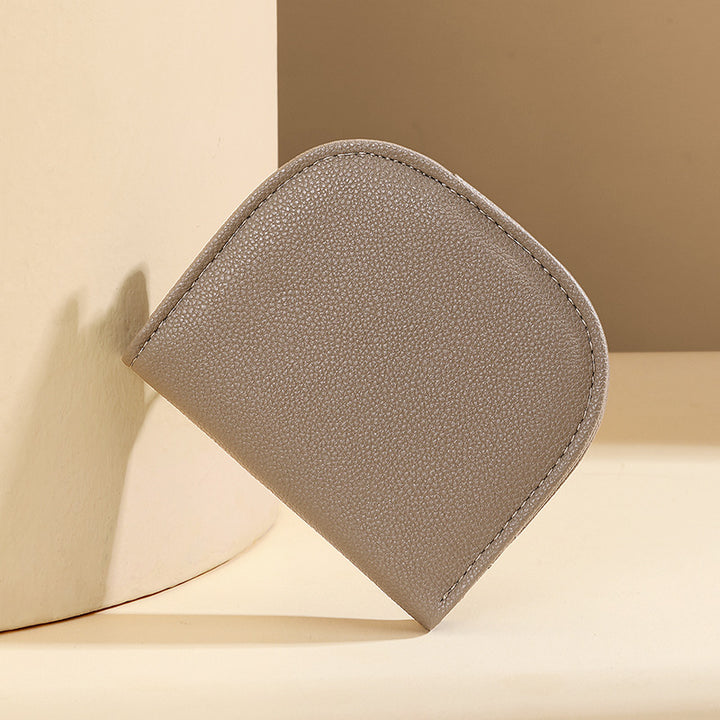 Texturiertes Leder-Zip-Portemonnaie