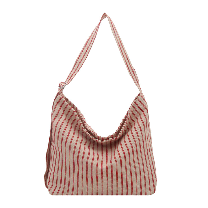 Lässige gestreifte Canvas-Shopper-Tasche Karnz
