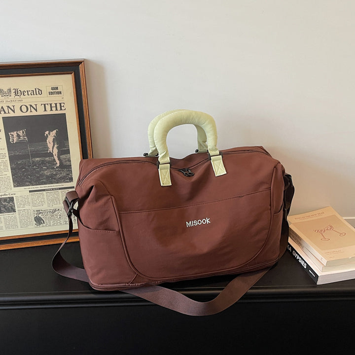 Stylische Leder Reise-Duffel-Tasche