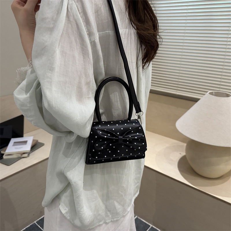 Polka Dot Strukturierte Handtasche