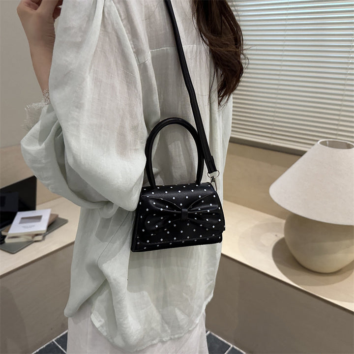 Polka Dot Strukturierte Handtasche