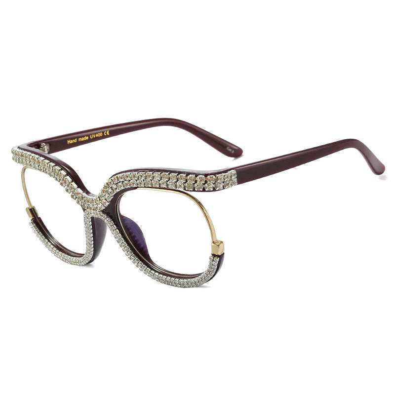 Damen Glamouröse Designer-Sonnenbrille mit funkelndem Rahmen Karnz