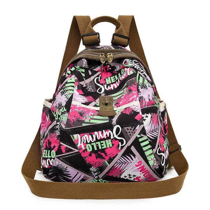 Trendiger Grafikdruck-Rucksack Karnz