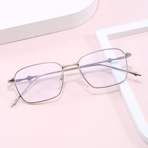 Damen elegante quadratische Sonnenbrille mit hochwertigem Metallrahmen Karnz