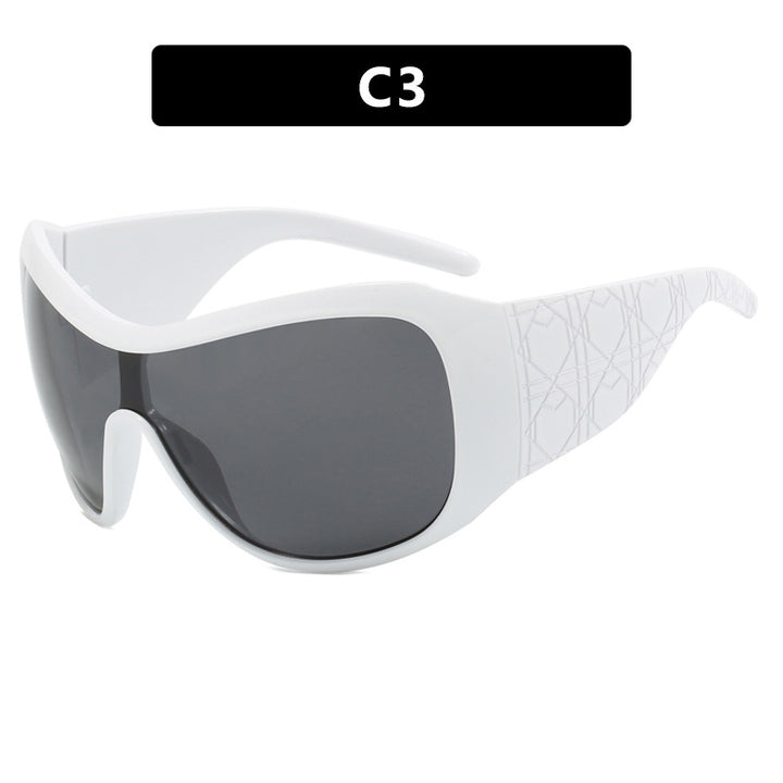 Damen Sportsonnenbrille mit breitgeschütztem Rahmen und polarisierenden Gläsern Karnz