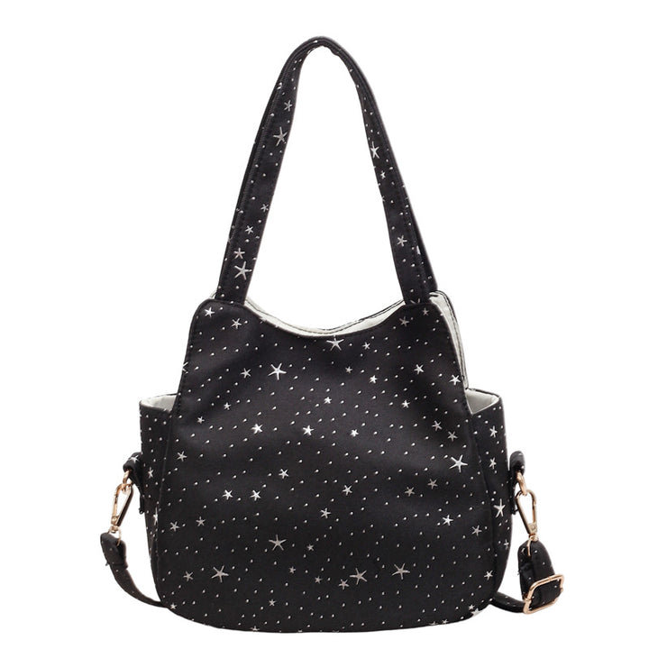 WoStar-Mustered Canvas Hobo Tasche Karnz