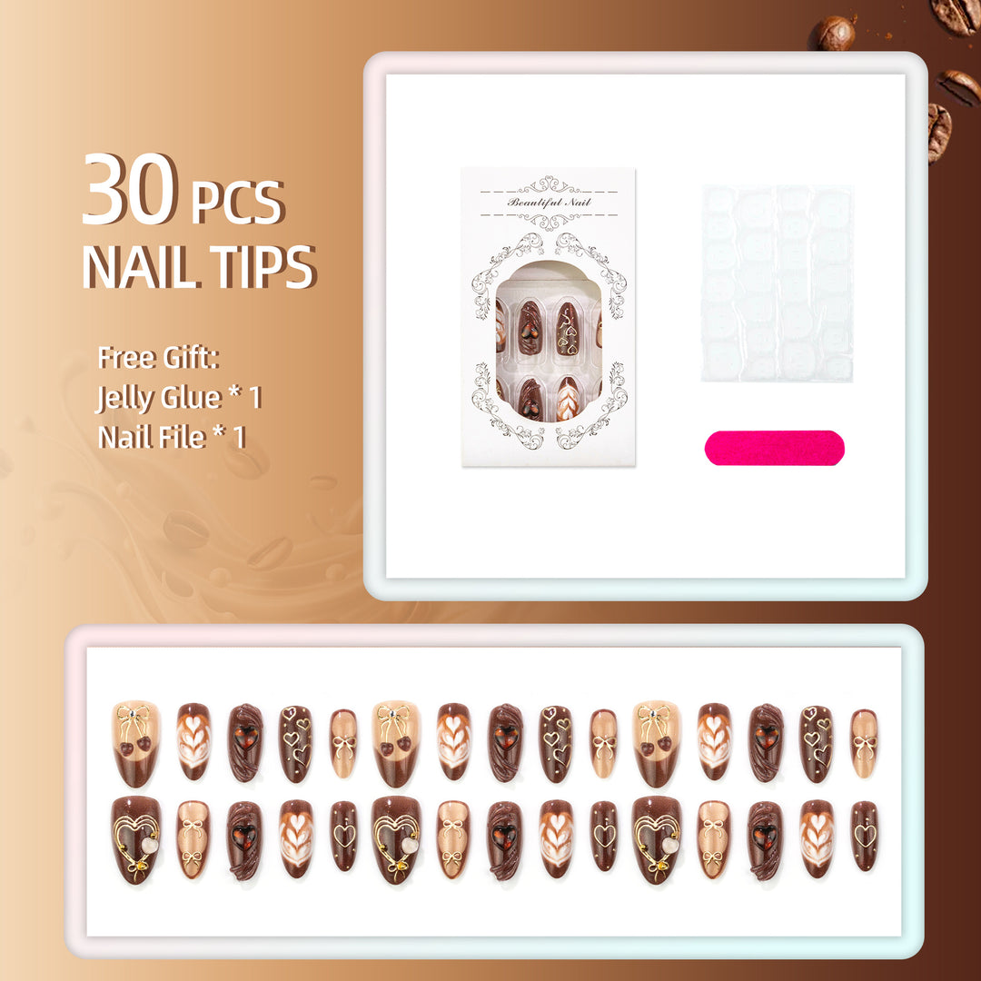 Elegantes Press-On-Nagel-Set