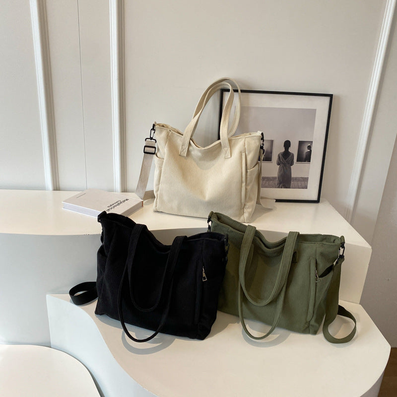 Texturiertes Multi-Taschen Reise Tote Karnz