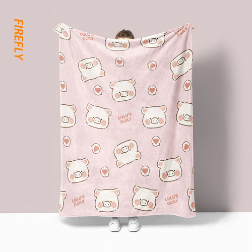 Launisches Schwein-Themen Fleece-Wurfdecke