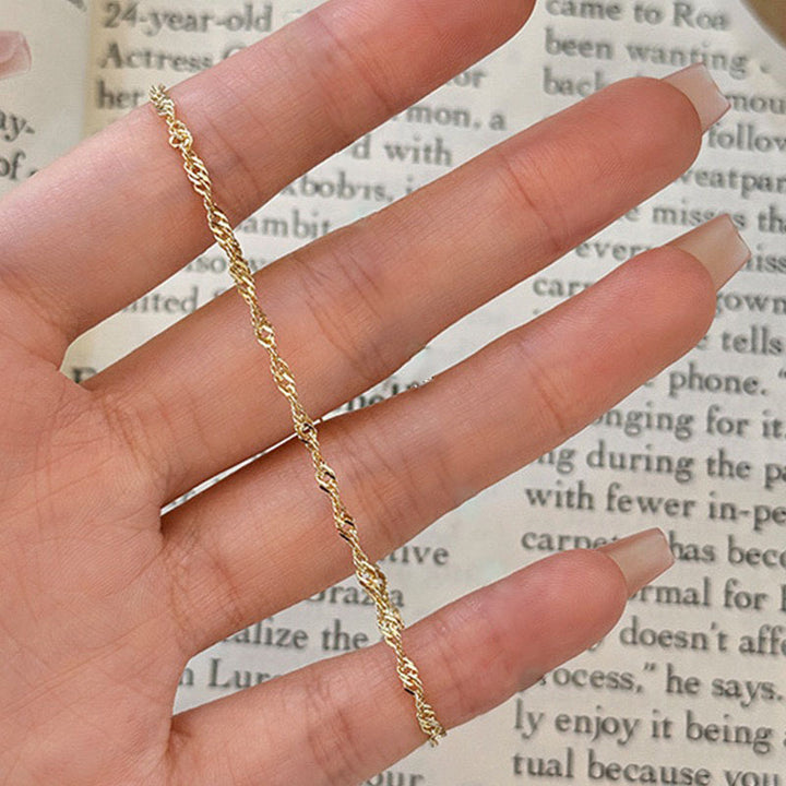 Elegante gedrehte Goldkette Armband Karnz