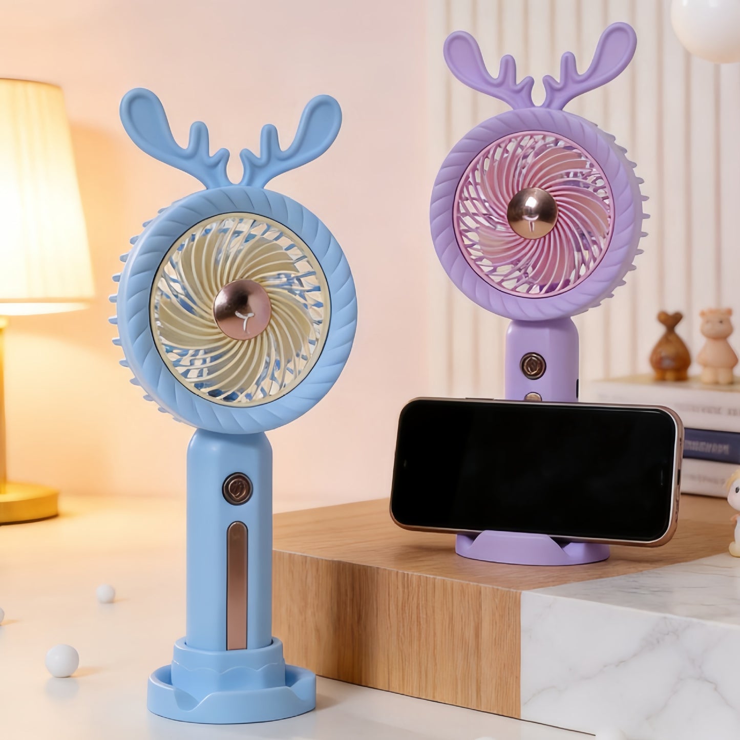 Damen Tragbarer Handventilator mit kreativem Geweih-Design Karnz