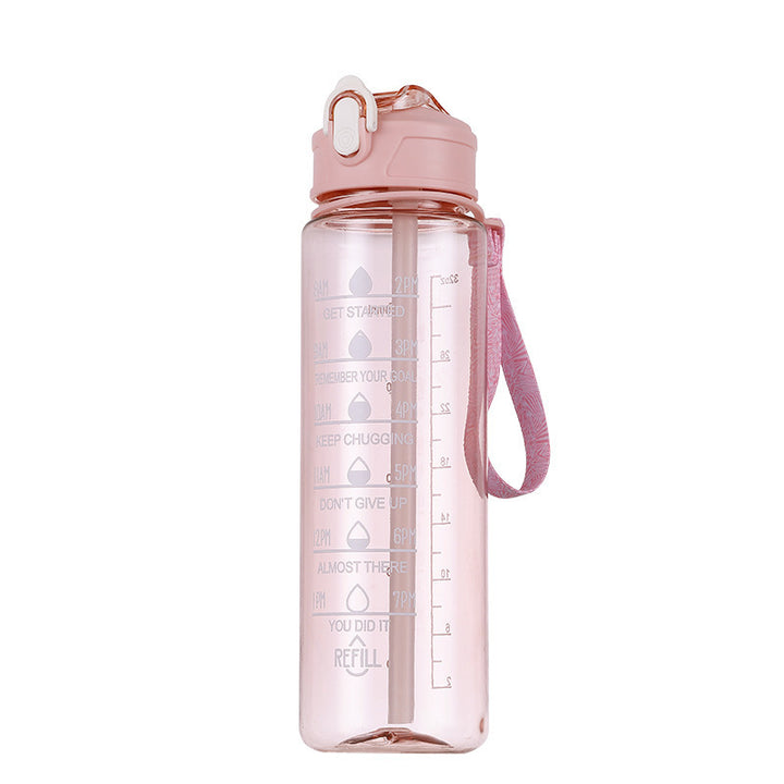 Damen Motivierende Wasserflasche mit Zeitmarkierungen Karnz