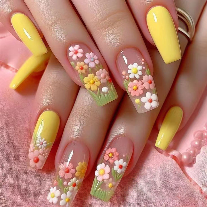 Floral dreidimensionales Nagelkunst-Set
