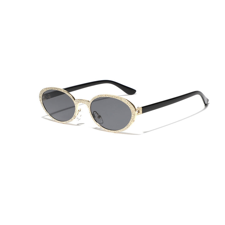 Damen Glamouröse Sonnenbrille mit funkelnder Rahmenverzierung Karnz