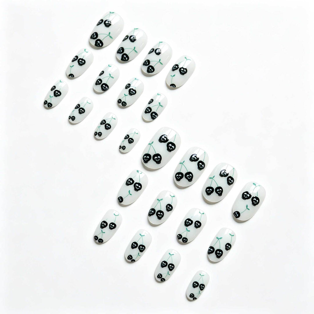 Edgy Skull Kirsche Nagelkunstset
