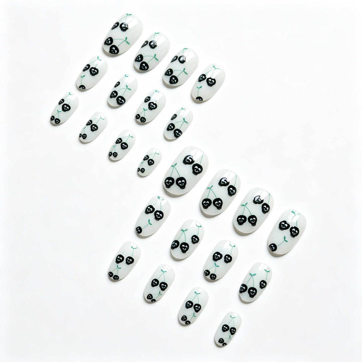 Edgy Skull Kirsche Nagelkunstset