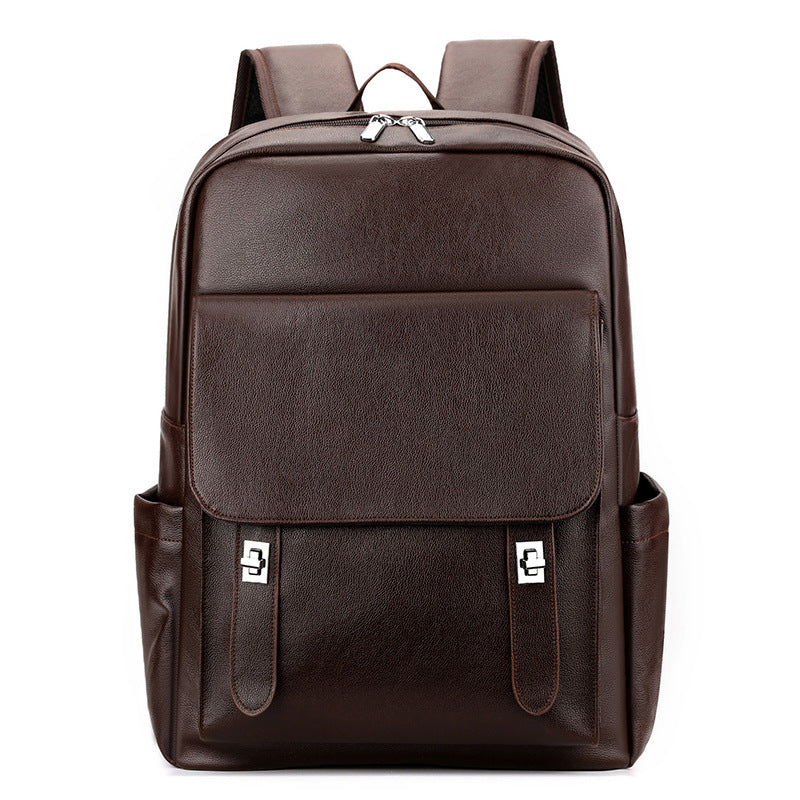 Eleganter Leder Laptop-Rucksack Karnz