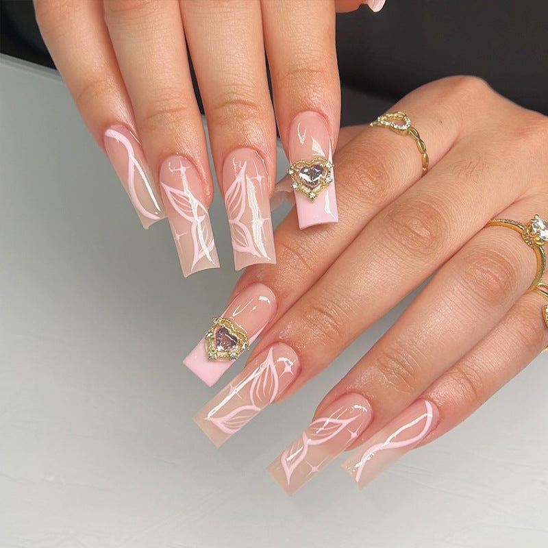 Glamouröse Glitzer-Stiletto Press-On Nägel Karnz