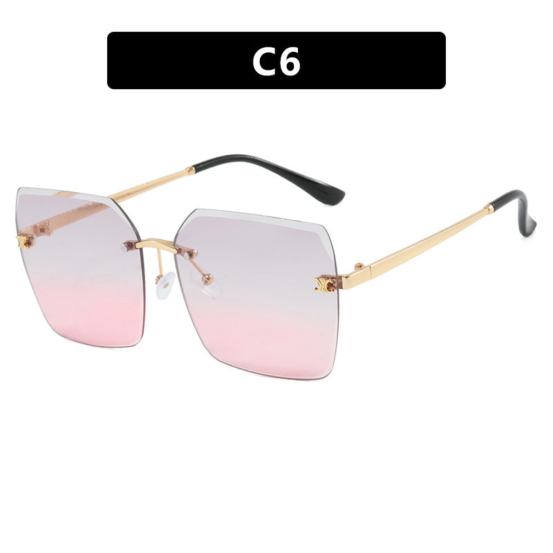Damen quadratische Sonnenbrille im modernen Design mit filigranem Metallrahmen Karnz