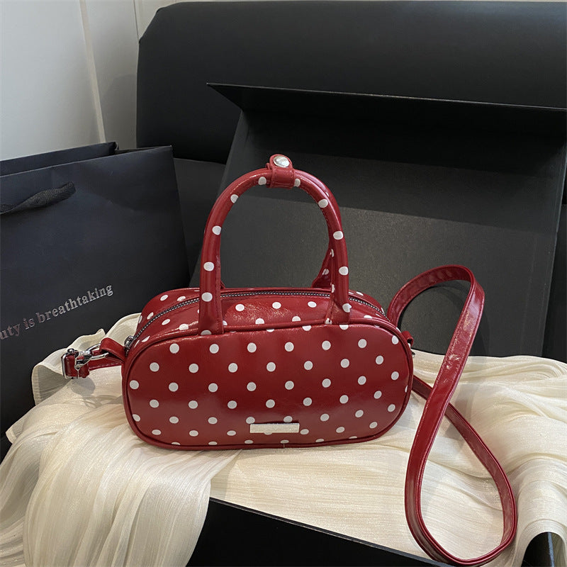 Stylische Polka Dot Mini-Handtasche