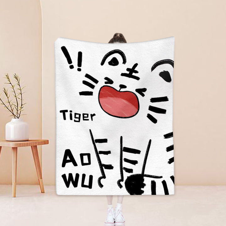 Cartoon-Stil Fleece-Decke