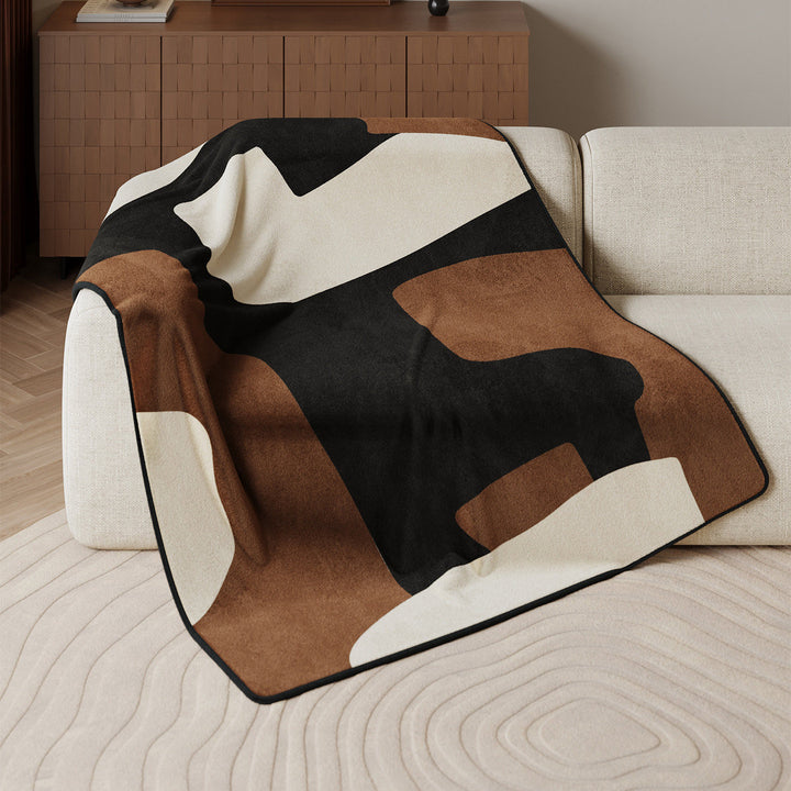 Moderne geometrische Fleece-Wurfdecke