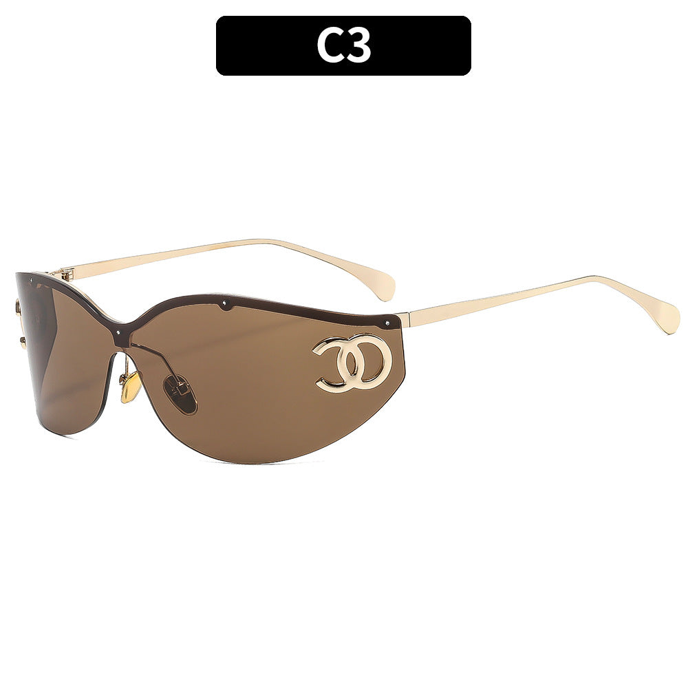 Chic Cat-Eye Shield Sonnenbrille