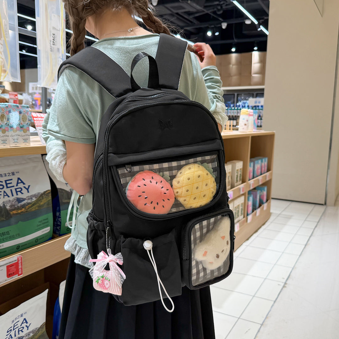 Funktionaler Karomuster-Rucksack Karnz