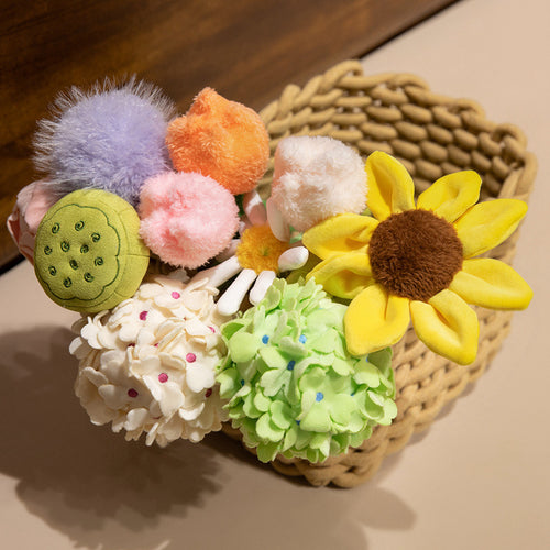Plüsch Cordhosen Tulpe Katzenspielzeug mit flauschigem Pom-Bud & flexiblem Stiel Karnz