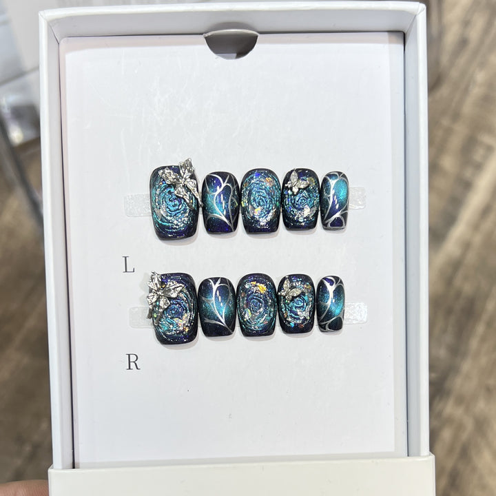 Galaxy-Themen-Nagelkunst-Verlängerungen Karnz