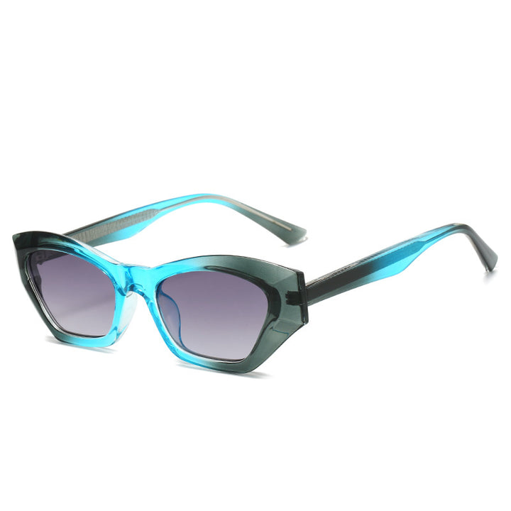 Damen Cat-Eye Sonnenbrille mit modernen transparenten Akzenten Karnz