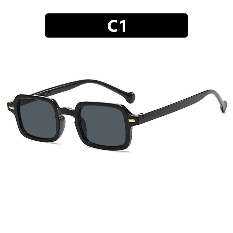 Damen exklusive quadratische Sonnenbrille mit elegantem Metallrahmen und UV-Schutz Karnz