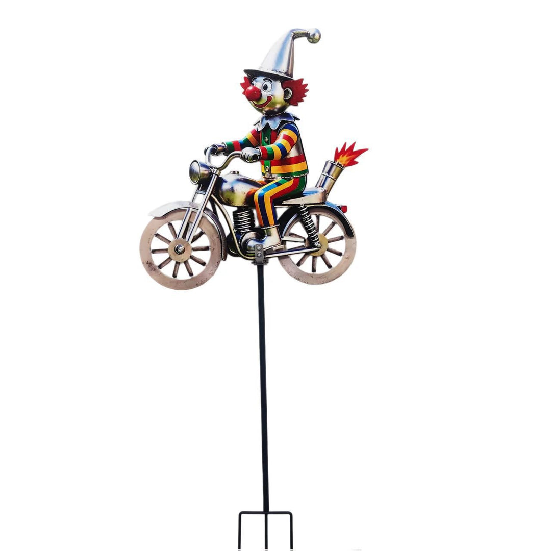 Garten Dekor Clown auf Motorrad Karnz