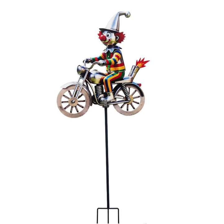 Garten Dekor Clown auf Motorrad Karnz