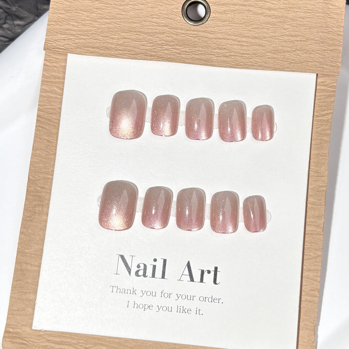 Elegantes kurzes Press-On-Nagelset